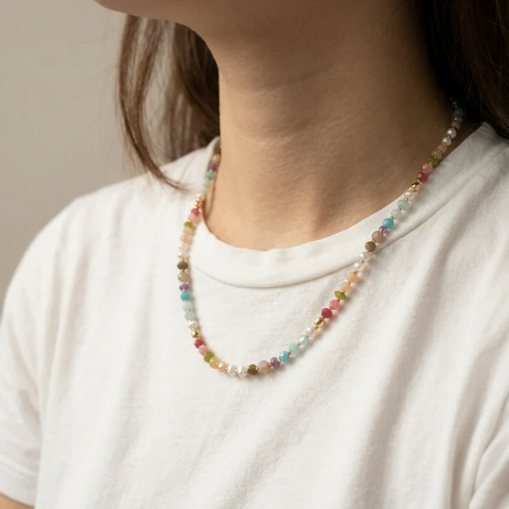 Detalle Collar Multicolor de Cuentas Luxenter